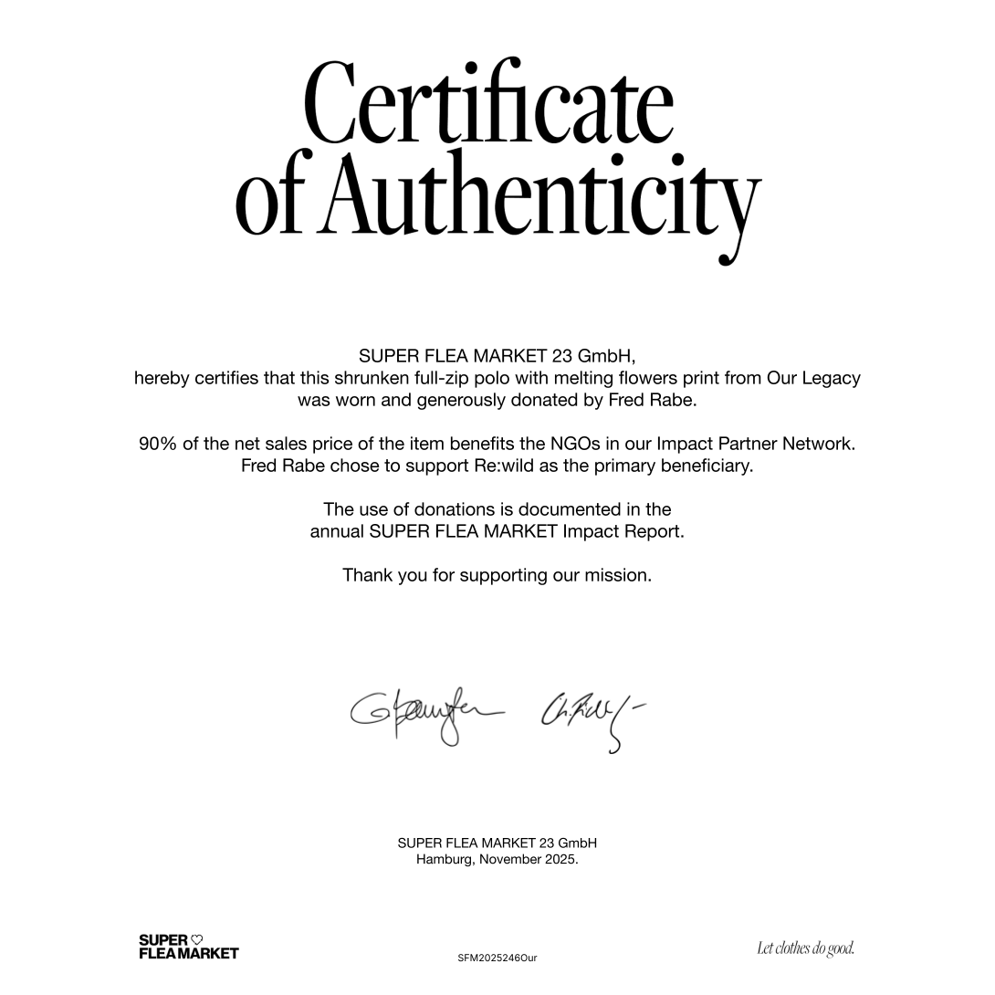 Super Flea Market+Our Legacy+Colorful sheer jacket+Fred Rabe +certificate